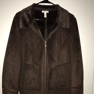 women’s charter club suede jacket coat  medium